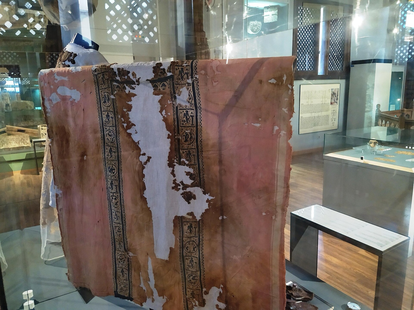 Objects and architectural material displayed in the Coptic Museum