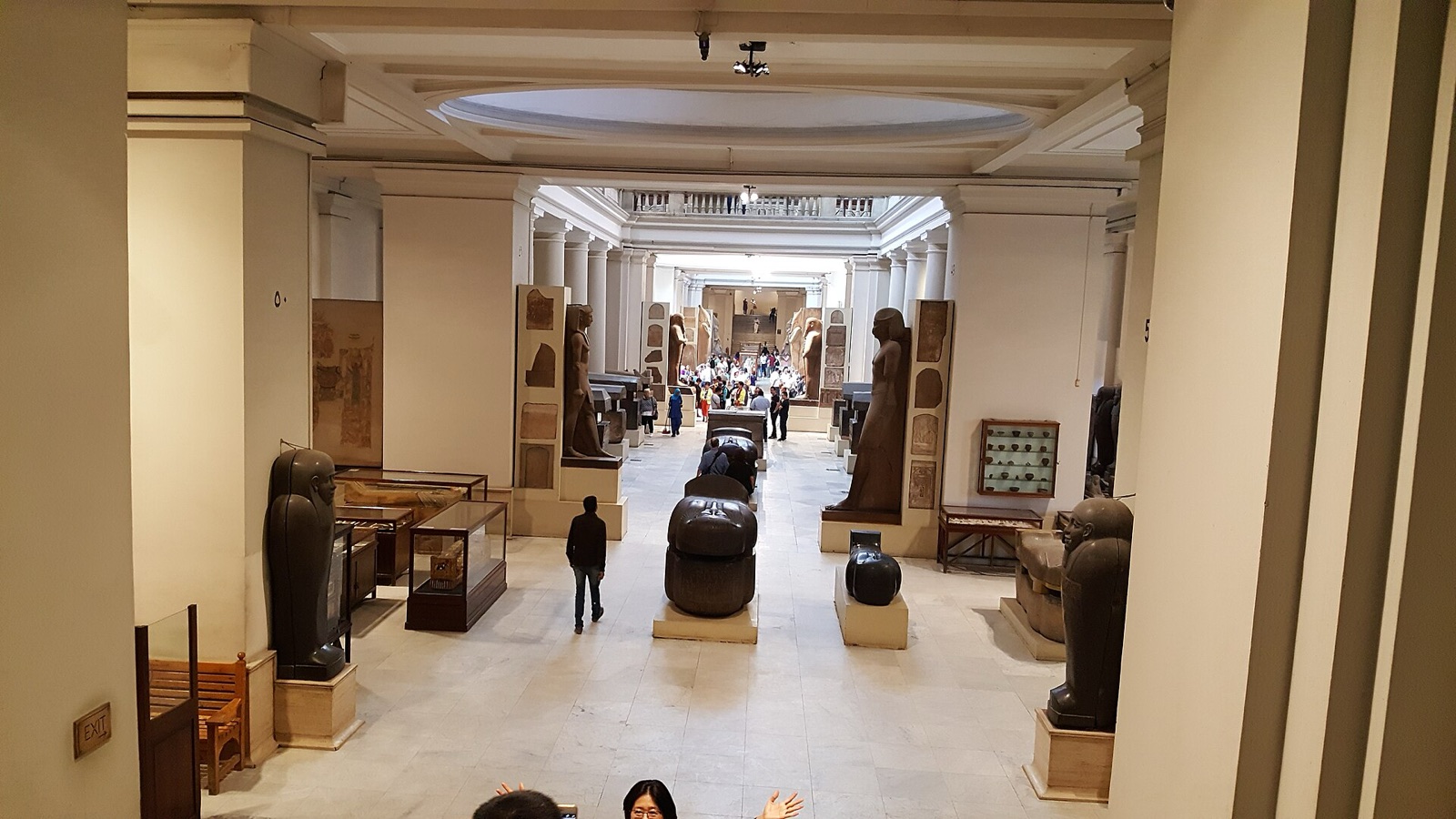 Interior gallery at the Egyptian Museum in Tahrir