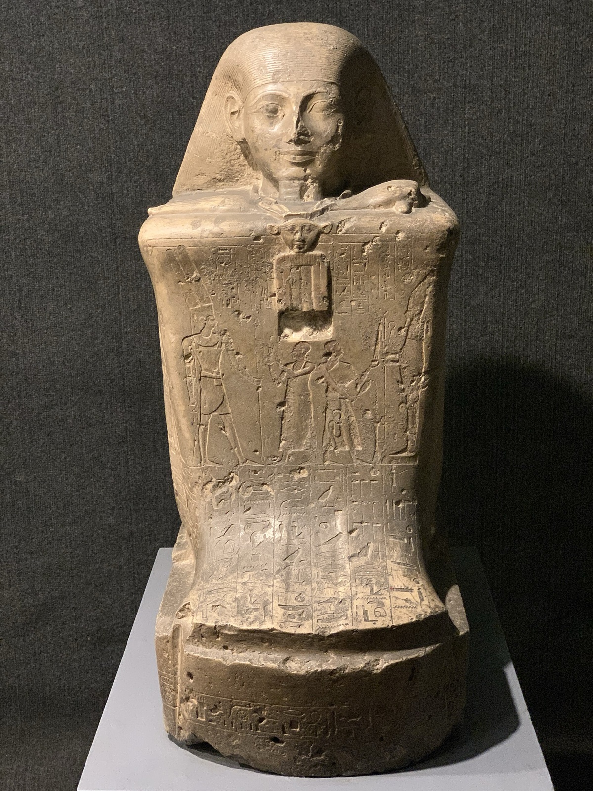 Block statue displayed at Luxor Museum